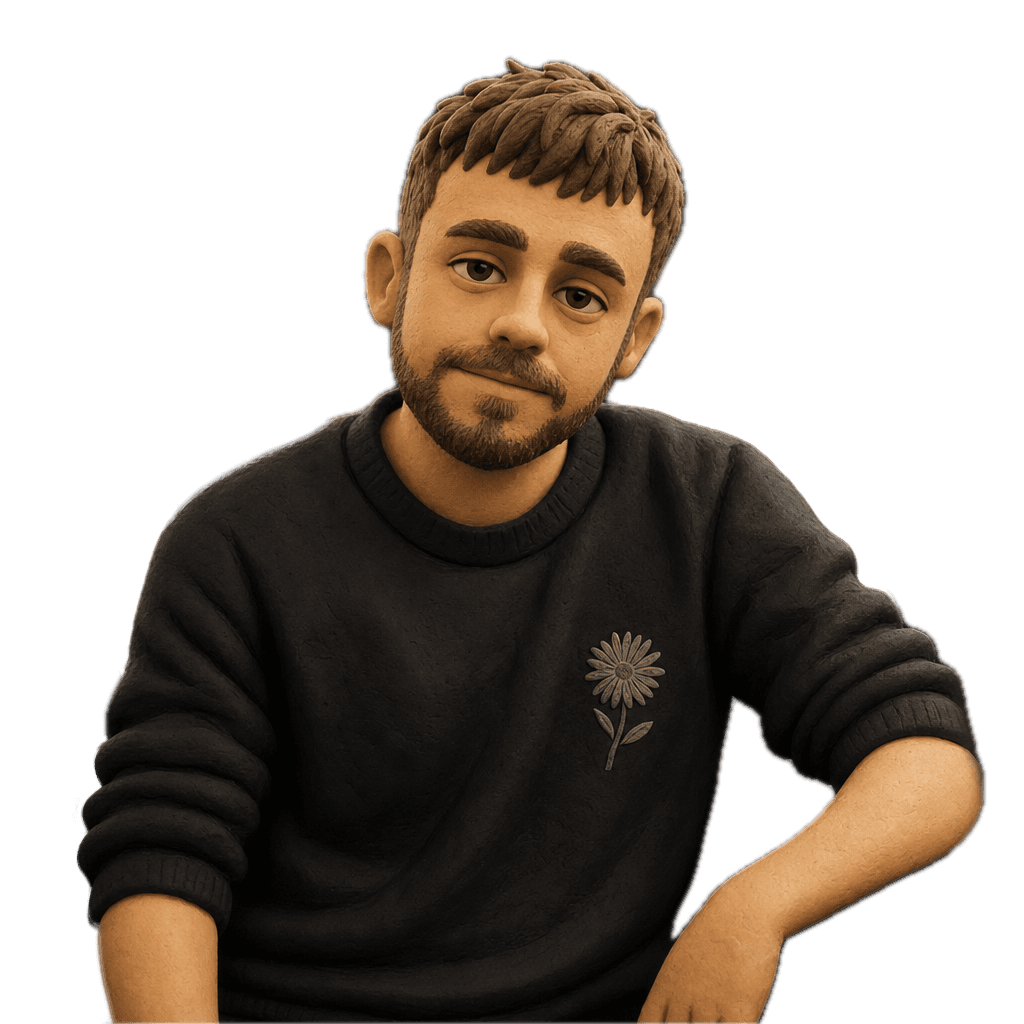 Clay portrait of Moritz